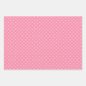 Flamingo Pink & White Stripes Polka Dot Chevron Inpakpapier Vel (Voorkant 2)