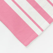 Flamingo Pink White Team Jersey Fleece Deken (Hoek)