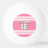 Flamingo Pink White Team Jersey Pingpongbal (Voorkant)