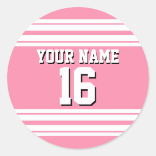 Flamingo Pink White Team Jersey Ronde Sticker