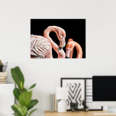 Flamingo Pink Wildlife Foto Poster (Thuiskantoor)