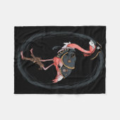 Flamingo Pirate Funny Halloween Kostuum Idee Fleece Deken (Voorkant (Horizontaal))