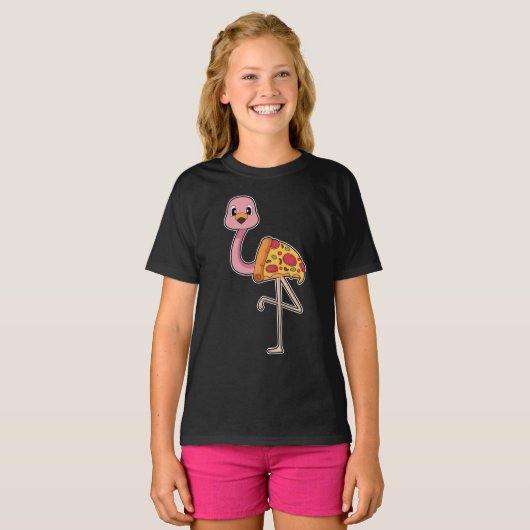 Flamingo Pizza T-shirt (Voorkant volledig)