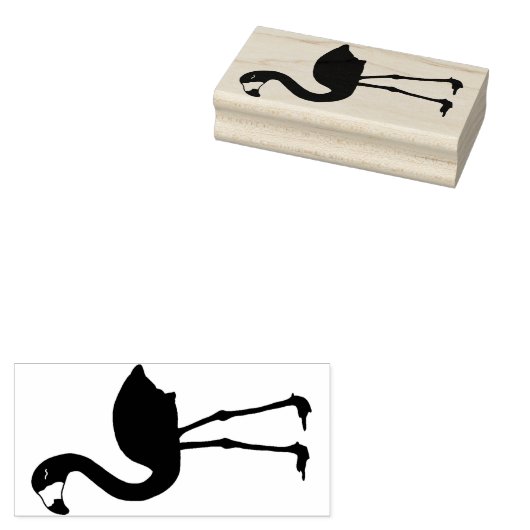 Flamingo Plain Rubber Stamp (naar links) Rubberstempel (Gestempeld)