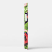 Flamingo, planten, zwarte achtergrond. Case-Mate iPhone case (Achterkant / Rechts)