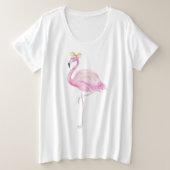 Flamingo plus Grootte - shirt (Design voorkant)