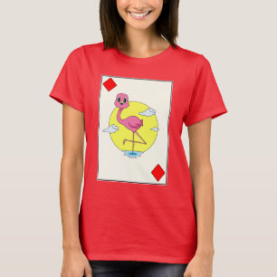 Flamingo Poker kaarten Kaart spel T-shirt