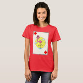Flamingo Poker kaarten Kaart spel T-shirt (Voorkant volledig)
