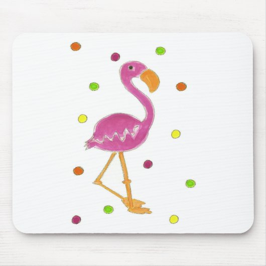 Flamingo Polka Dots Muismat (Voorkant)