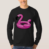 Flamingo Pool Floaty T-shirt (Voorkant)