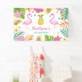 Flamingo Pool Party Banner Tropical Flamingo Party (Insitu)