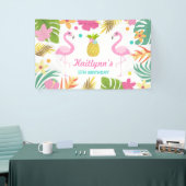 Flamingo Pool Party Banner Tropical Flamingo Party (Beurs)