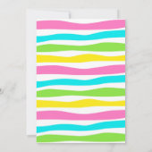 Flamingo Pool Party Birthday Invitation Kaart (Achterkant)