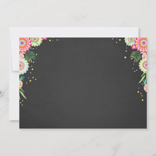 Flamingo Pool party call Tropical Pool float Kaart (Achterkant)