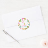 Flamingo Pool Party Favor Label Sticker Seal (Envelop)