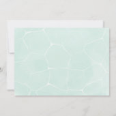 Flamingo Pool Party First Birthday Uitnodiging (Achterkant)