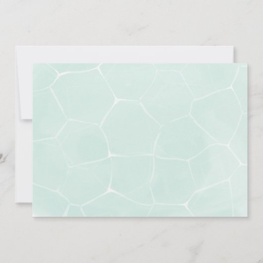 Flamingo Pool Party First Birthday Uitnodiging (Achterkant)