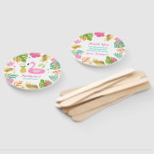 Flamingo Pool Party Hand Fan Flamingo Party Favor Handwaaier (Niet-gemonteerd)