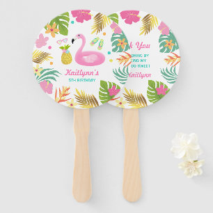 Flamingo Pool Party Hand Fan Flamingo Party Favor Handwaaier