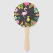 Flamingo Pool Party Hand Fan Flamingo Party Favor Handwaaier (Achterkant)