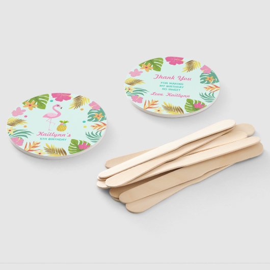 Flamingo Pool Party Hand Fan Flamingo Party Favor Handwaaier (Niet-gemonteerd)