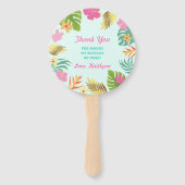Flamingo Pool Party Hand Fan Flamingo Party Favor Handwaaier (Achterkant)