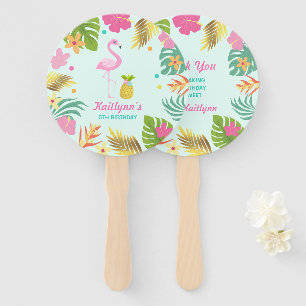 Flamingo Pool Party Hand Fan Flamingo Party Favor Handwaaier