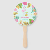 Flamingo Pool Party Hand Fan Flamingo Party Favor Handwaaier (Voorkant)