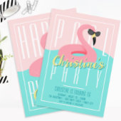 Flamingo Pool Party Invitation Kaart