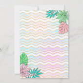 Flamingo Pool Party Kaart (Achterkant)