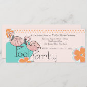 Flamingo Pool Party Kaart (Voorkant / Achterkant)