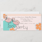 Flamingo Pool Party Kaart (Voorkant)