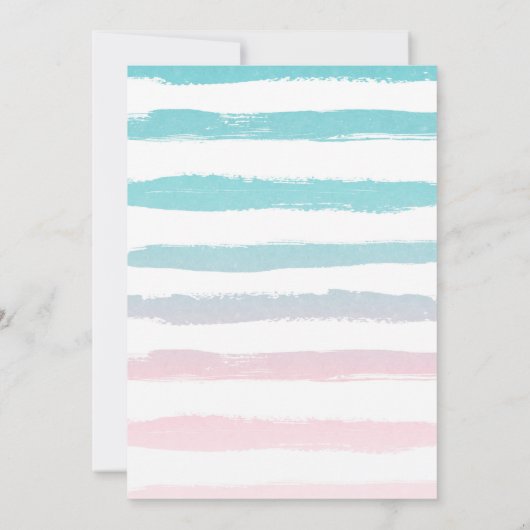 Flamingo Pool Party of Birthday Invitation Pink Go Kaart (Achterkant)