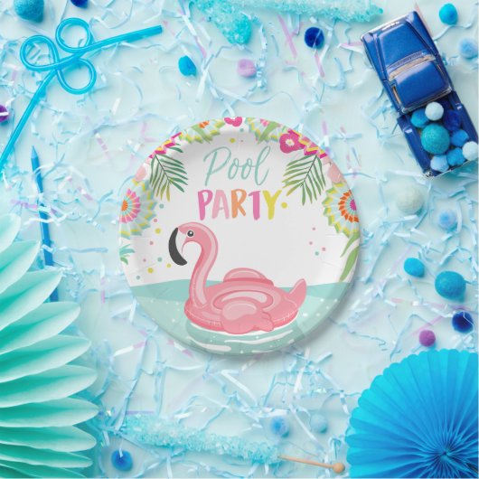 Flamingo Pool Party Paper Bord Tropical Float (Feest)