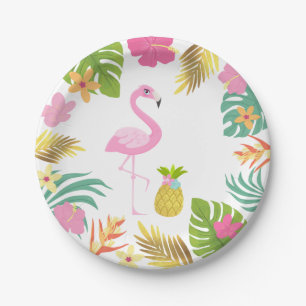 Flamingo Pool Party Paper Tropical Pool Party Papieren Bordje
