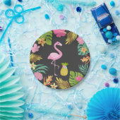 Flamingo Pool Party Paper Tropical Pool Party Papieren Bordje (Feest)