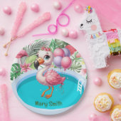 Flamingo Pool Party! Papieren Bordje (Feest)