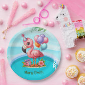 Flamingo Pool Party! Papieren Bordje (Feest)