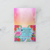 Flamingo Pool Party Pink Happy Birthday Kaart (Binnen)