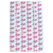 Flamingo Pool Party Roze Flamingo's Feestzak Medium Cadeauzakje (Voorkant)