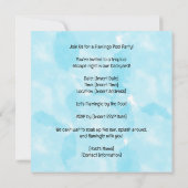 Flamingo Pool Party! Save The Date (Achterkant)