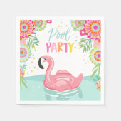 Flamingo Pool Party Servetten Tropische Zwembad Fl (Voorkant)