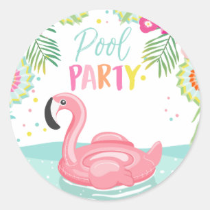 Flamingo Pool Party Sticker Tropical Pool Float