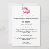 Flamingo Poolparty! Kaart (Achterkant)