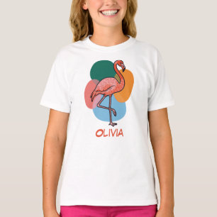 Flamingo Pop art kleurrijk T-shirt