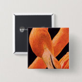 Flamingo Portrait Vierkante Button 5,1 Cm (Voorkant /achterkant)