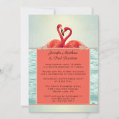 Flamingo Post of Huwelijksfoto Uitnodiging na de B (Voorkant)