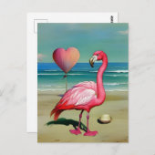 Flamingo, Postcrossing Briefkaart (Voorkant / Achterkant)