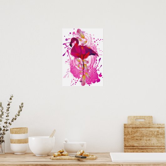 Flamingo Poster (Keuken)