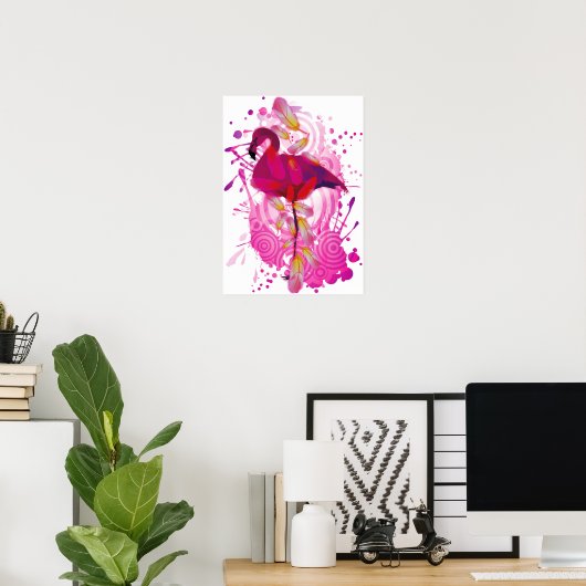 Flamingo Poster (Thuiskantoor)